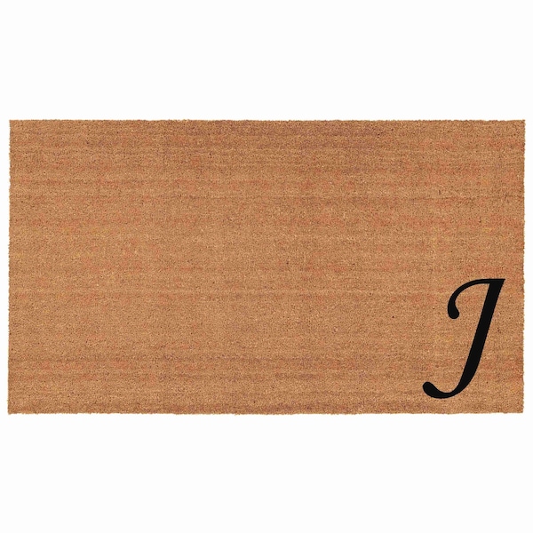 Calloway Mills Monogram Door Mat, Black, Natural, 18 in W x 30 in L 153621830J - main